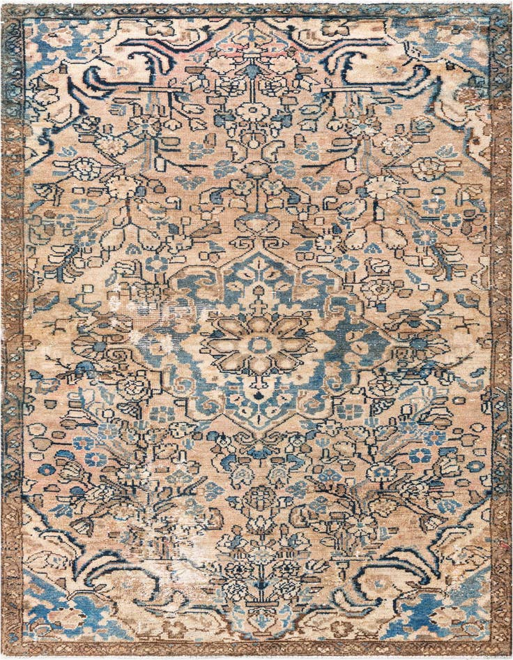 Detail image of 3' 6 x 6' 8 Hand Knotted Ultra Vintage Persian Wool Rug
