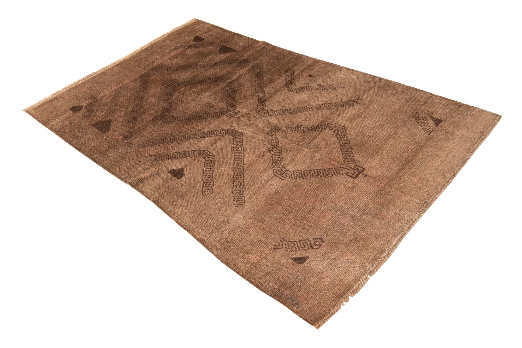 3' 9 x 6' 2 Hand Knotted Ultra Vintage Persian Wool Rug