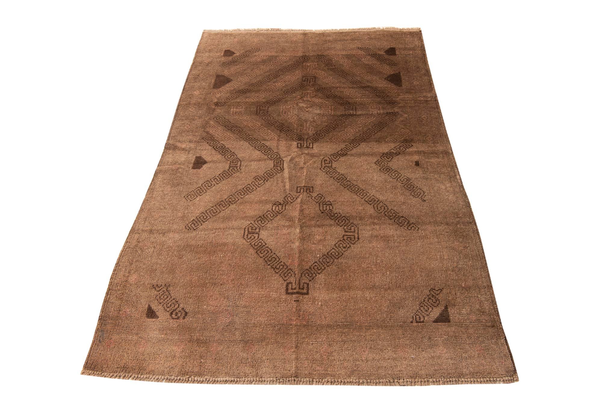 3' 9 x 6' 2 Hand Knotted Ultra Vintage Persian Wool Rug
