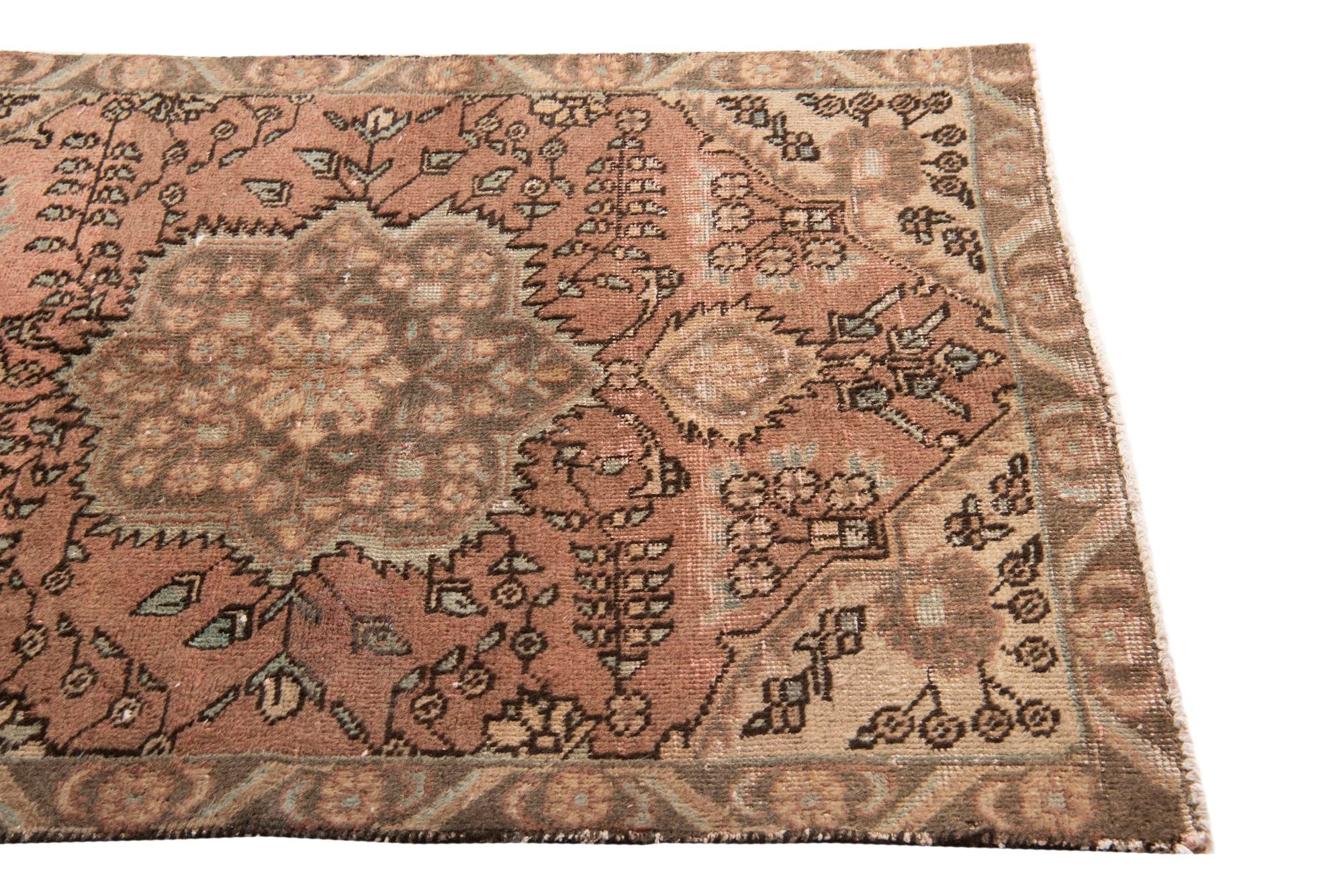 3' 1 x 4' 5 Hand Knotted Ultra Vintage Persian Wool Rug