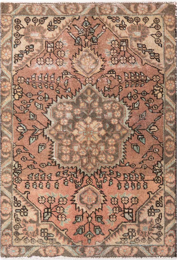 3' 1 x 4' 5 Hand Knotted Ultra Vintage Persian Wool Rug
