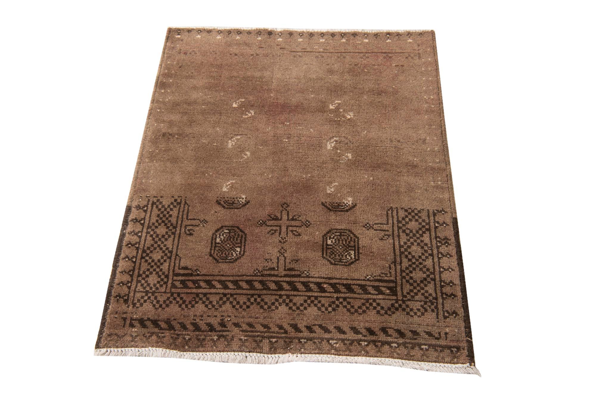 2' 8 x 3' 6 Hand Knotted Ultra Vintage Persian Wool Rug
