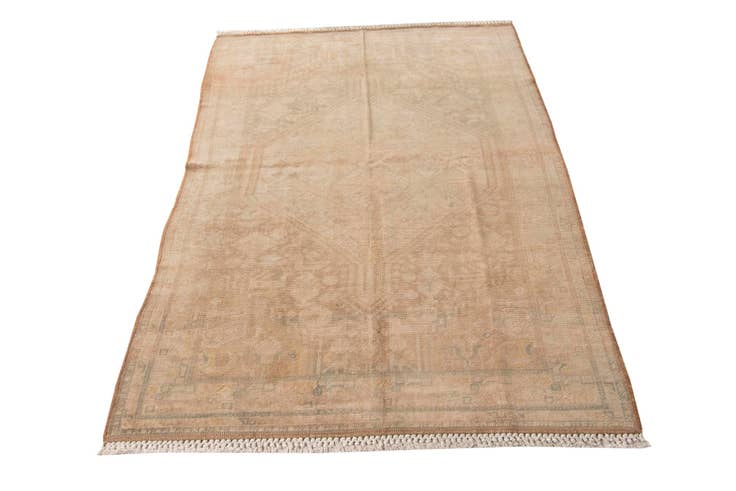 Detail image of 4' 3 x 6' 2 Hand Knotted Ultra Vintage Persian Wool Rug