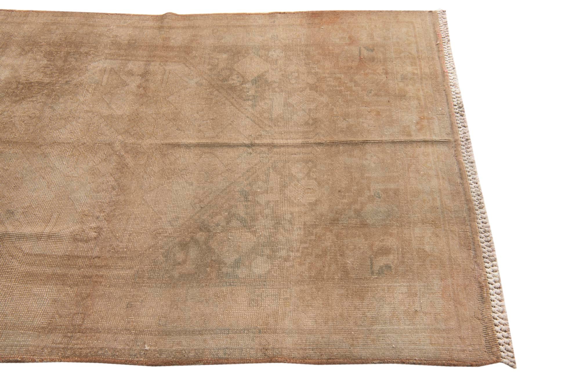 4' 3 x 6' 2 Hand Knotted Ultra Vintage Persian Wool Rug