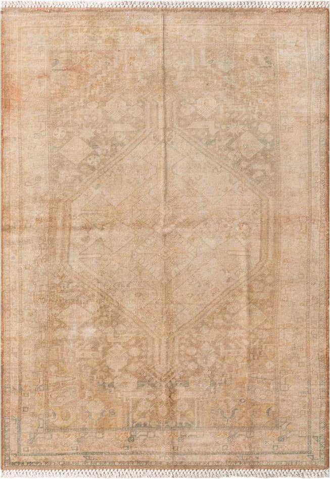 Detail image of 4' 3 x 6' 2 Hand Knotted Ultra Vintage Persian Wool Rug