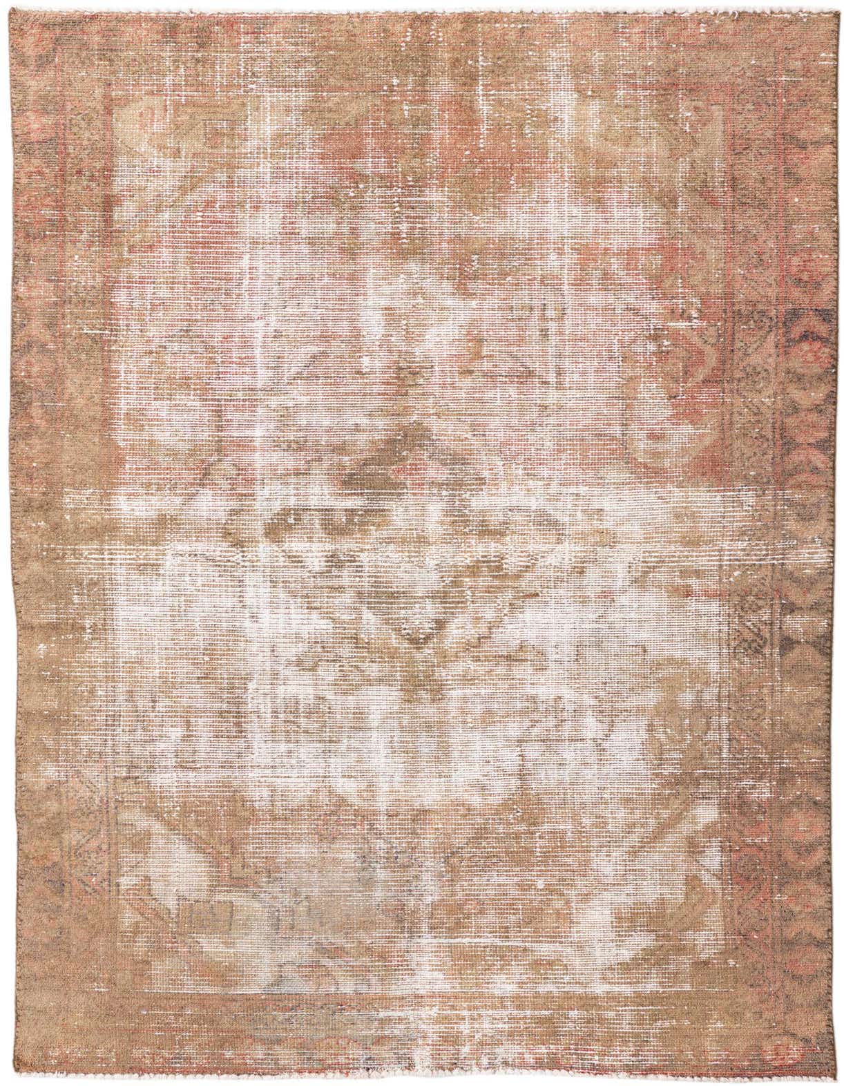 Primary image 4' x 6' 6  Hand Knotted Ultra Vintage Persian Wool Rug