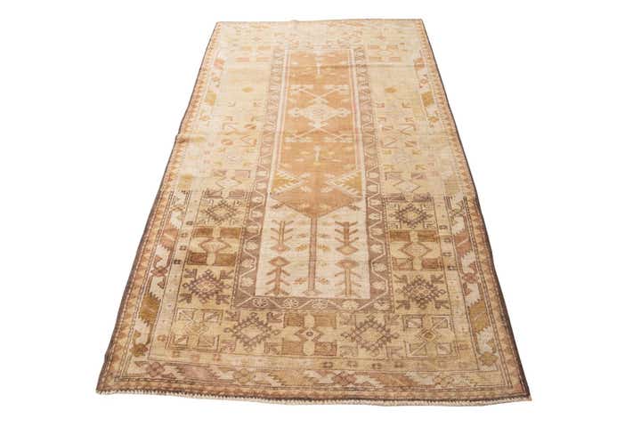 4' 1 x 7' 3 Hand Knotted Ultra Vintage Persian Wool Rug