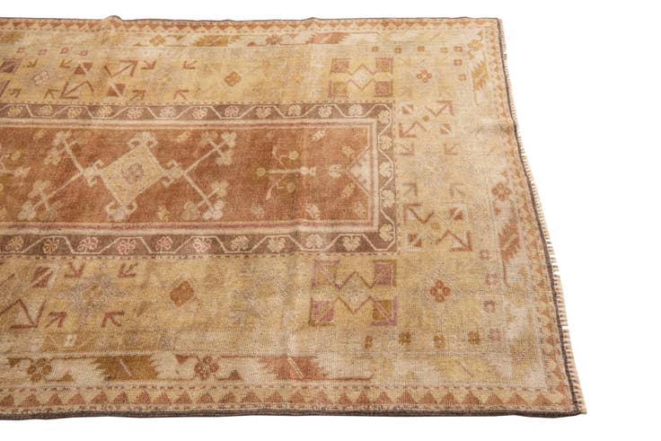 Detail image of 4' 1 x 7' 3 Hand Knotted Ultra Vintage Persian Wool Rug