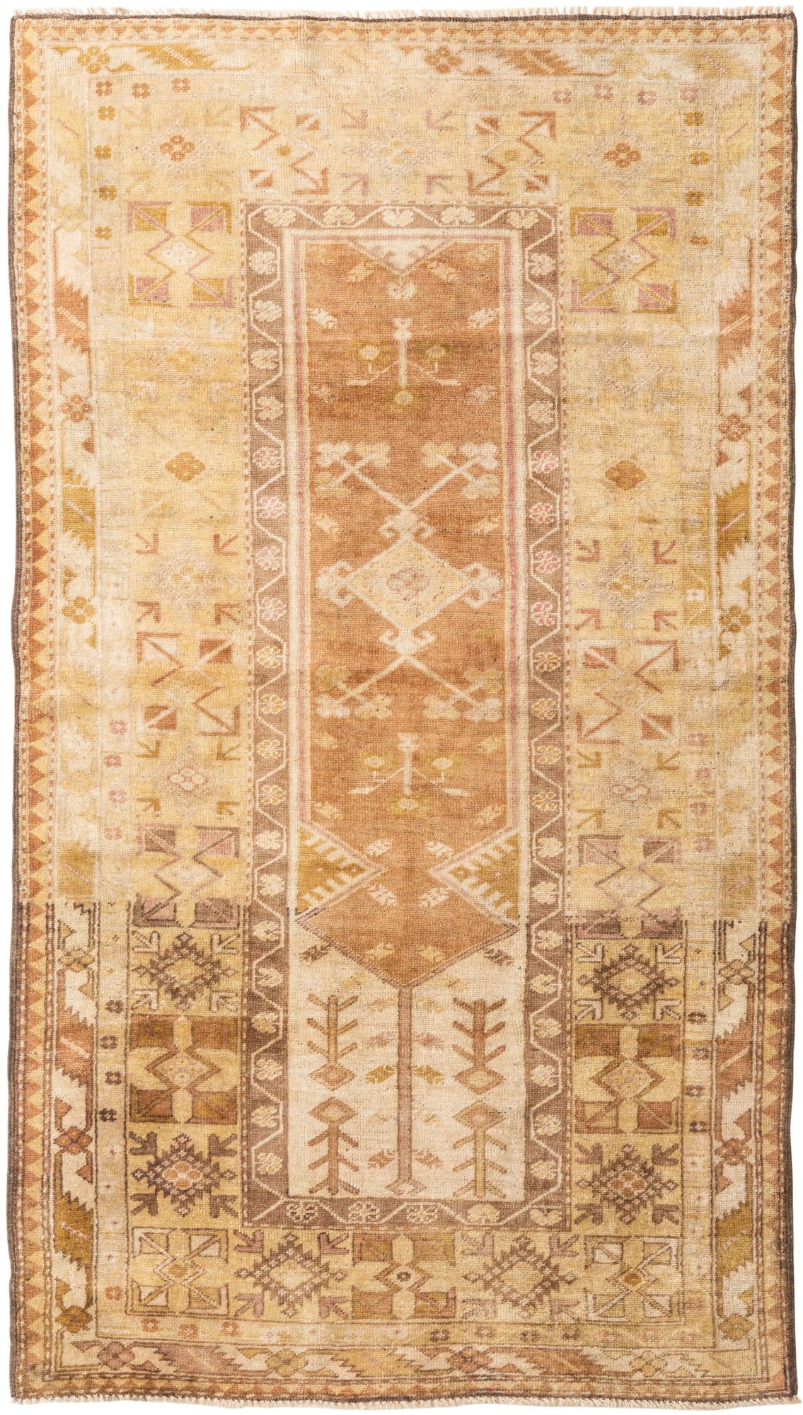 4' 1 x 7' 3 Hand Knotted Ultra Vintage Persian Wool Rug
