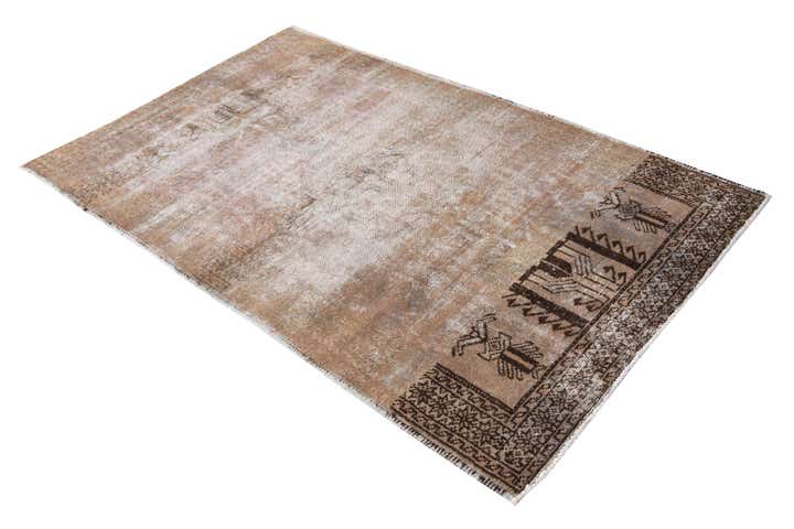4' 1 x 6' 4 Hand Knotted Ultra Vintage Persian Wool Rug