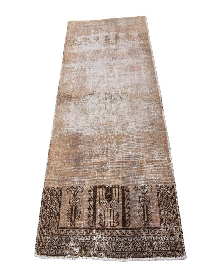 Detail image of 4' 1 x 6' 4  Hand Knotted Ultra Vintage Persian Wool Rug