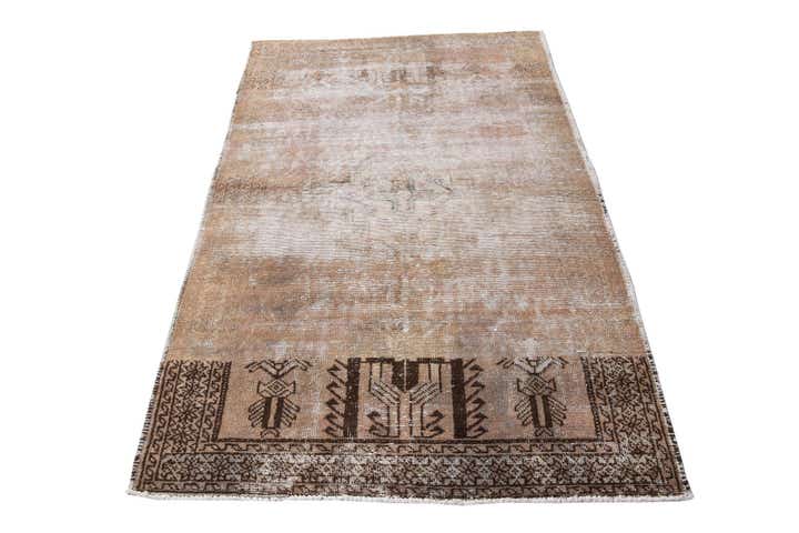 4' 1 x 6' 4 Hand Knotted Ultra Vintage Persian Wool Rug