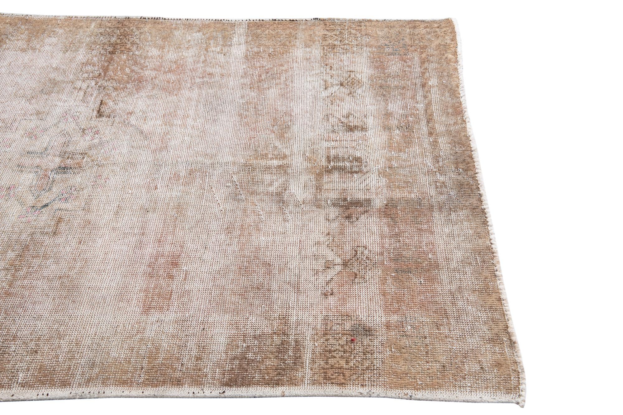 4' 1 x 6' 4 Hand Knotted Ultra Vintage Persian Wool Rug