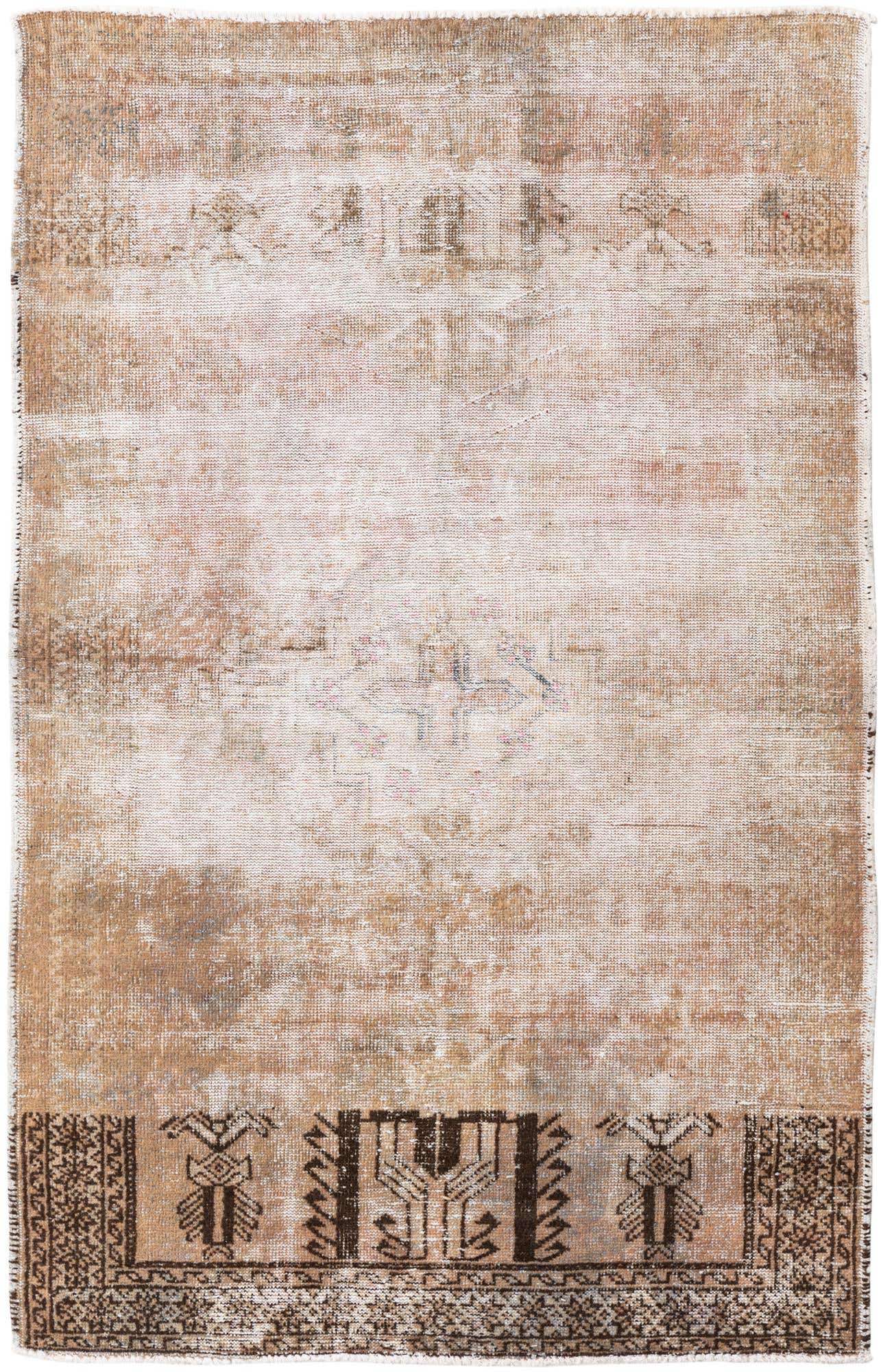 4' 1 x 6' 4 Hand Knotted Ultra Vintage Persian Wool Rug