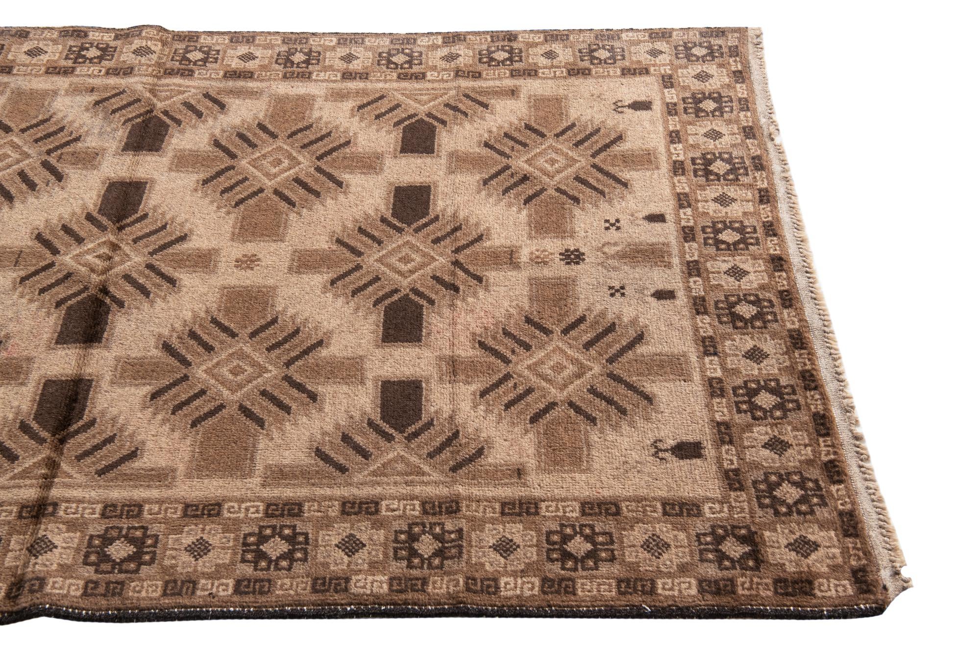 3' 7 x 6' 3 Hand Knotted Ultra Vintage Persian Wool Rug