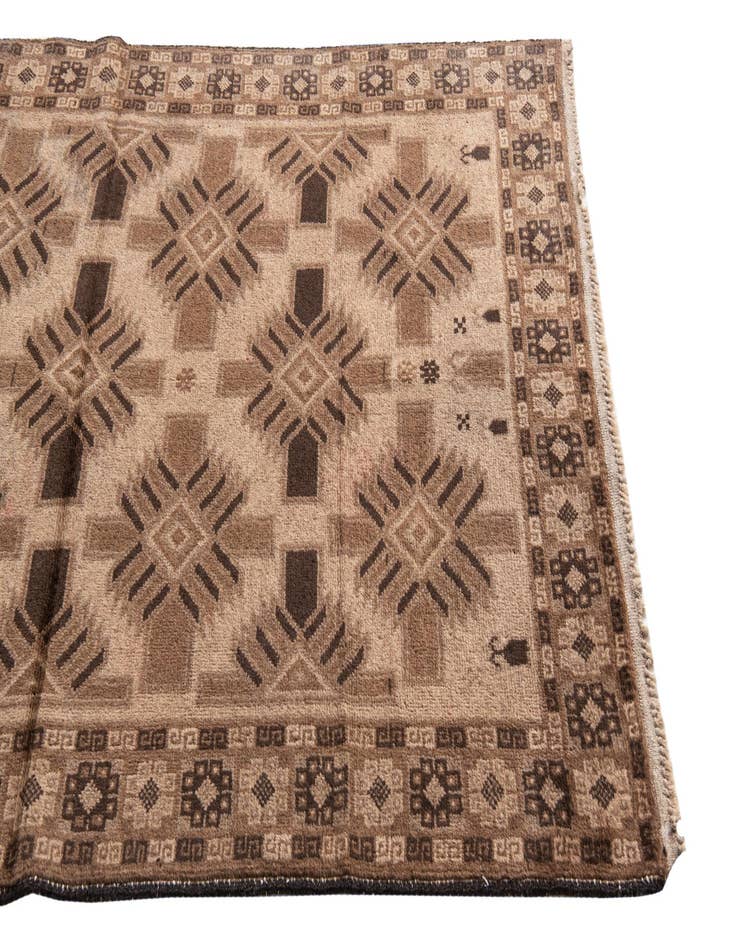 Detail image of 3' 7 x 6' 3  Hand Knotted Ultra Vintage Persian Wool Rug