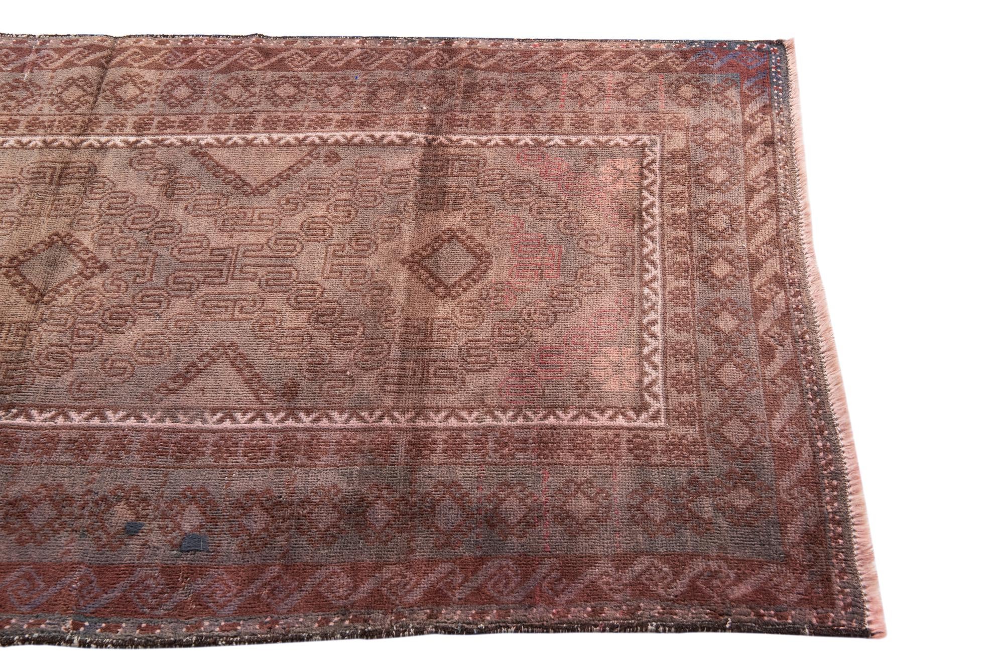 3' 7 x 6' 6 Hand Knotted Ultra Vintage Persian Wool Rug