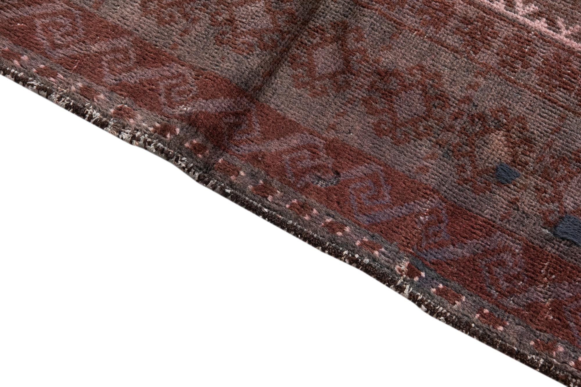 3' 7 x 6' 6 Hand Knotted Ultra Vintage Persian Wool Rug