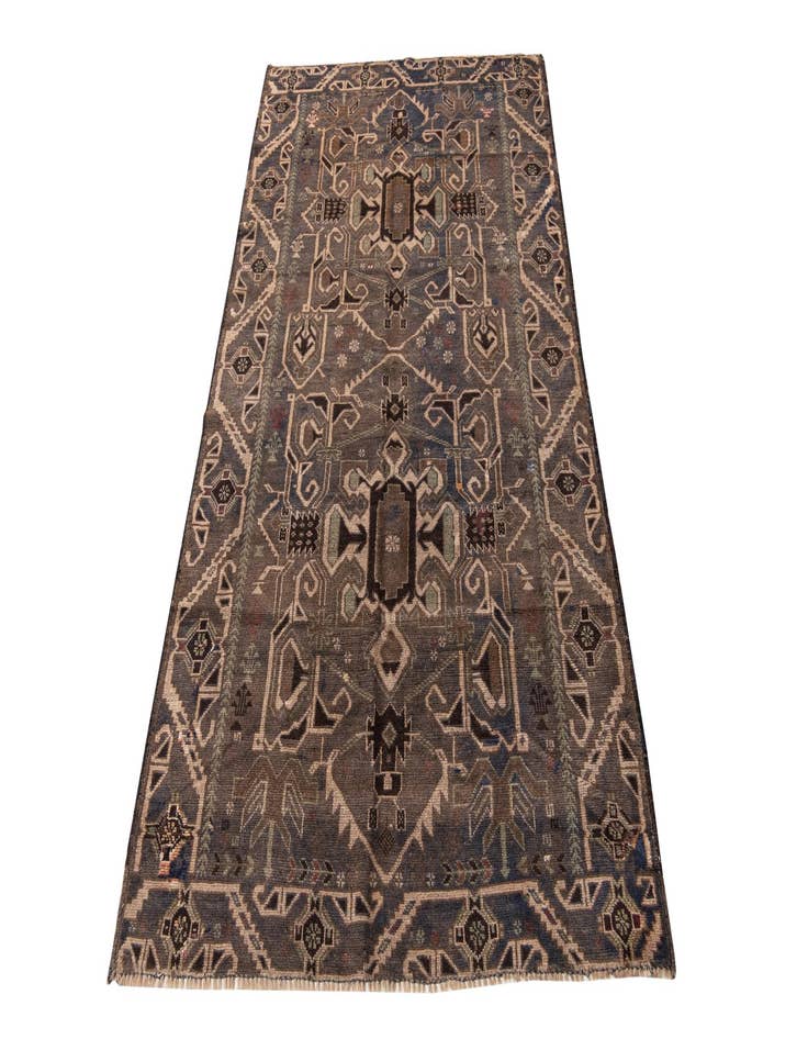 Detail image of 3' 9 x 6' 7  Hand Knotted Ultra Vintage Persian Wool Rug