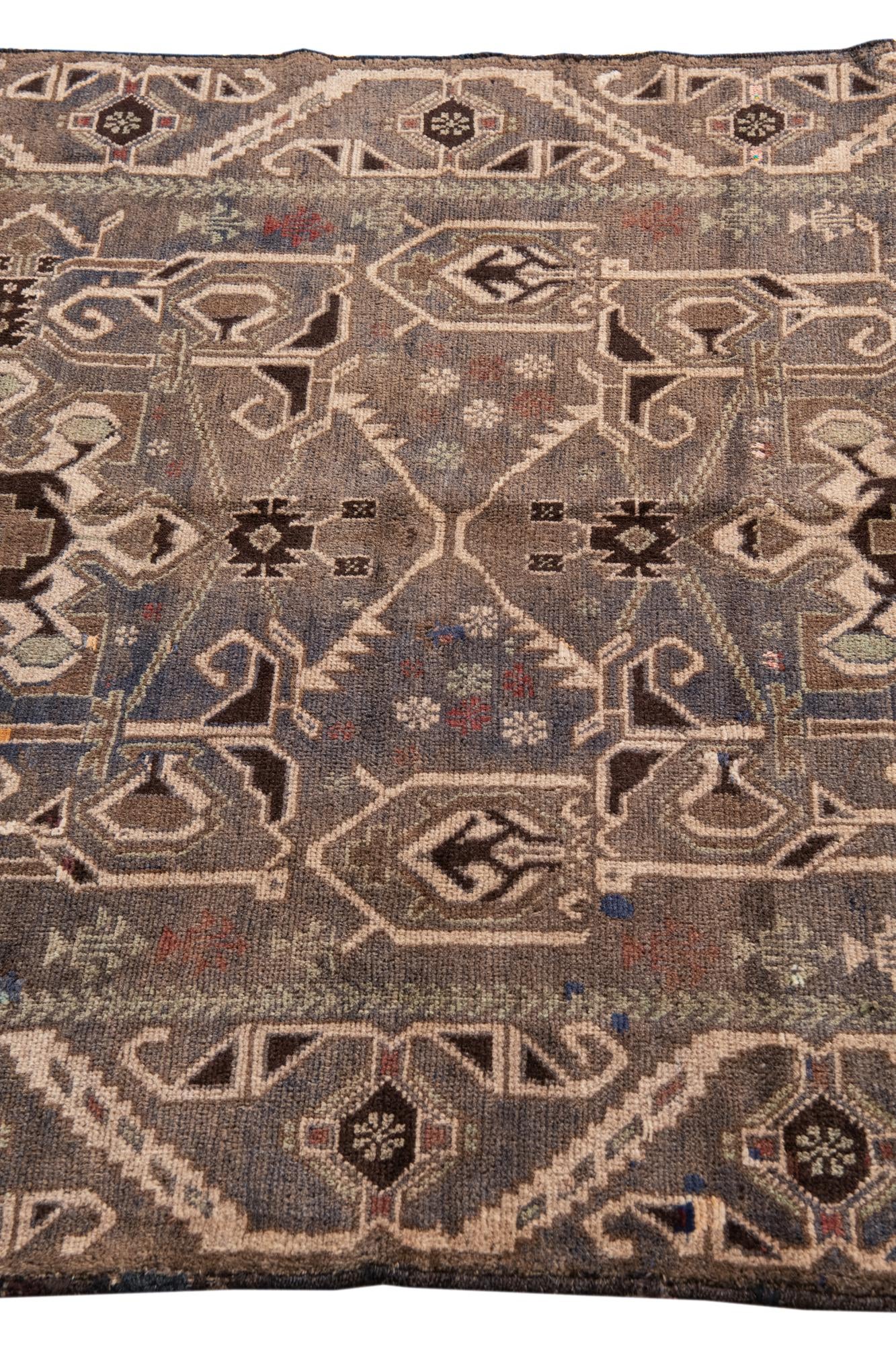 3' 9 x 6' 7 Hand Knotted Ultra Vintage Persian Wool Rug