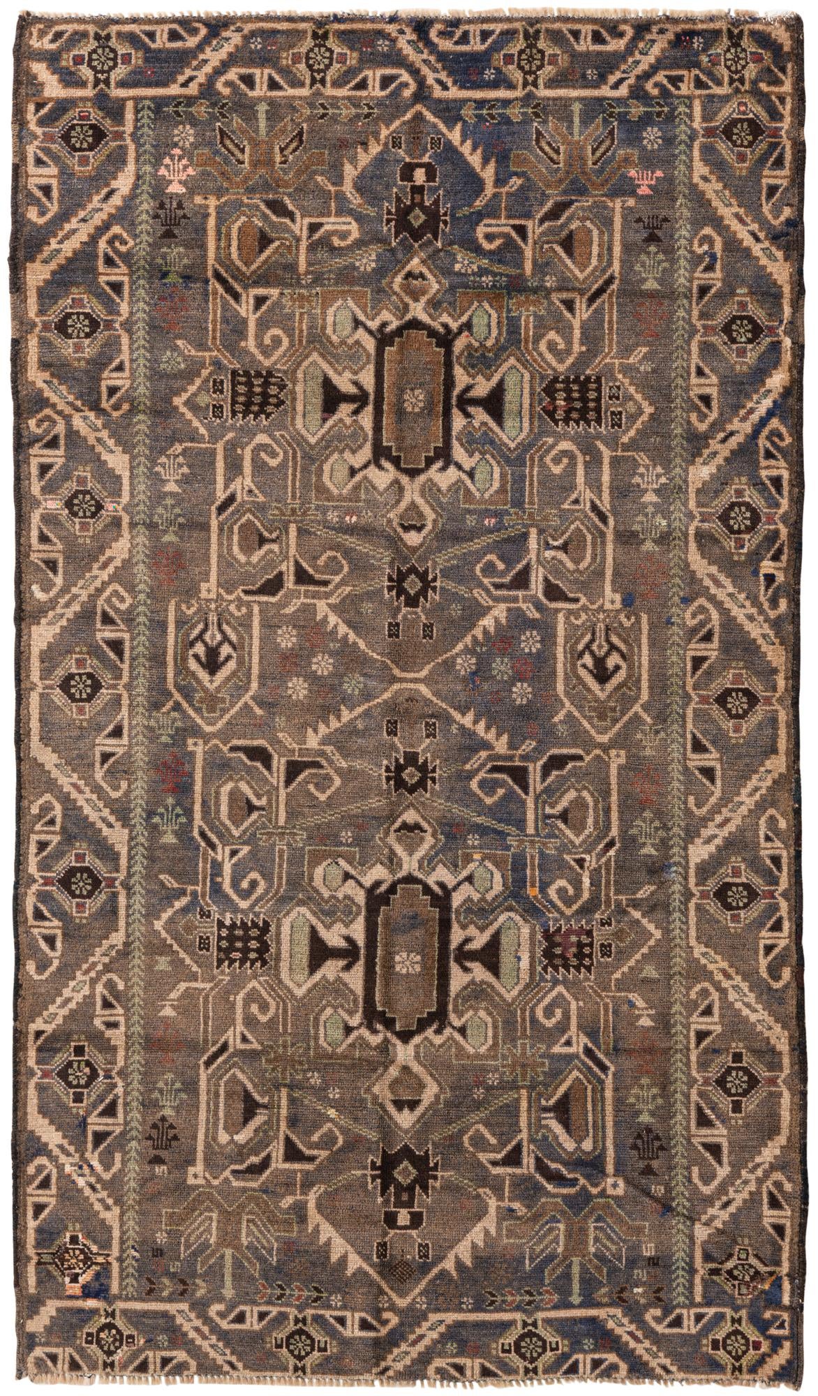 3' 9 x 6' 7 Hand Knotted Ultra Vintage Persian Wool Rug