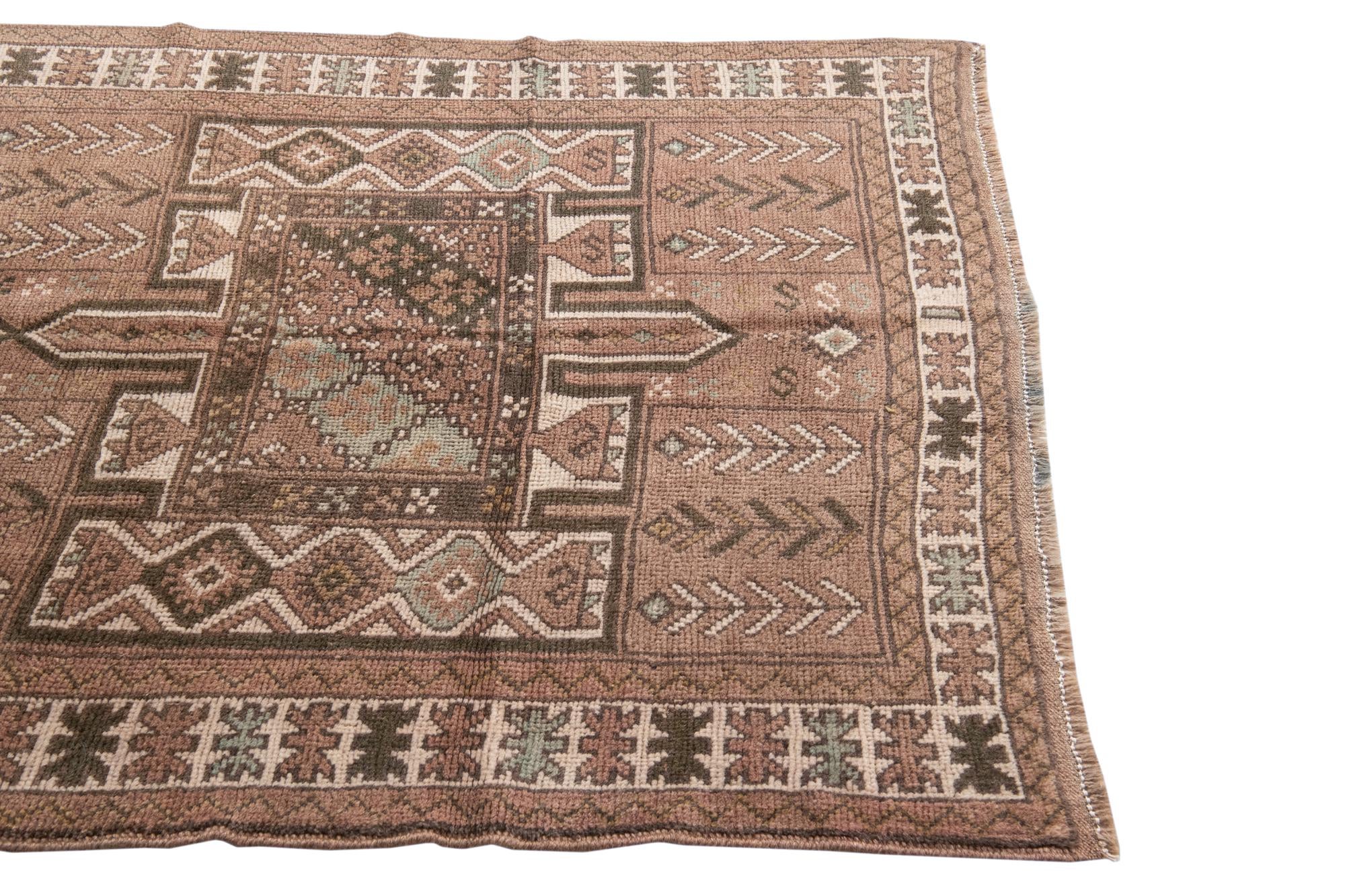 4' 1 x 6' 8 Hand Knotted Ultra Vintage Persian Wool Rug