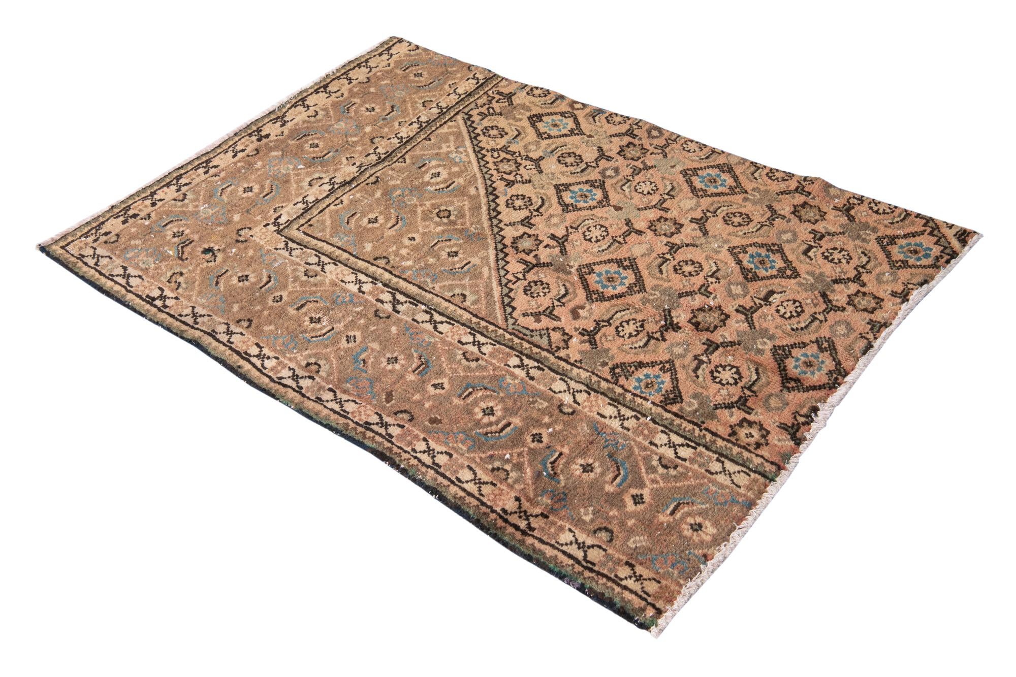 3' 3 x 4' 8 Hand Knotted Ultra Vintage Persian Wool Rug
