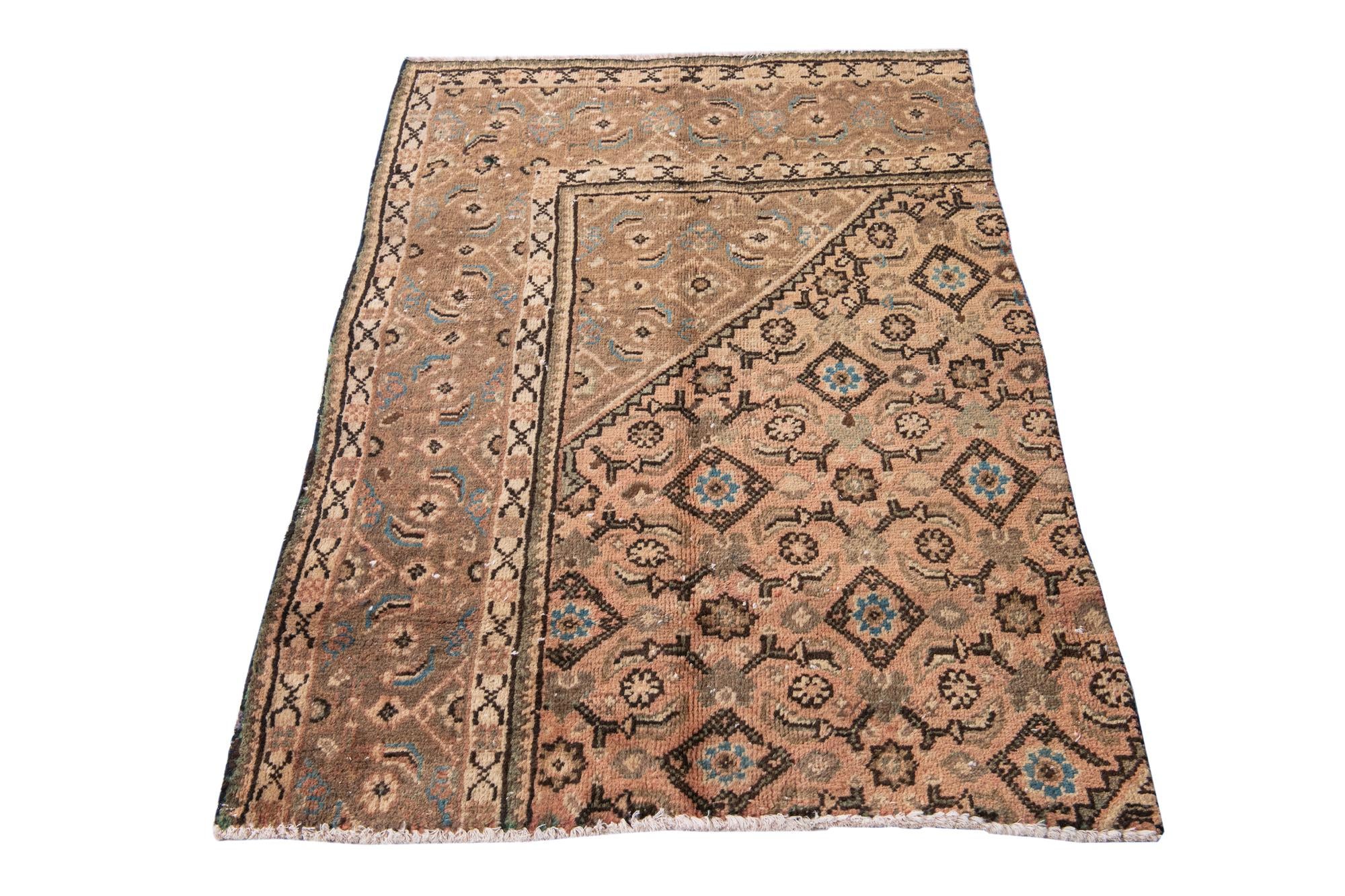 3' 3 x 4' 8 Hand Knotted Ultra Vintage Persian Wool Rug