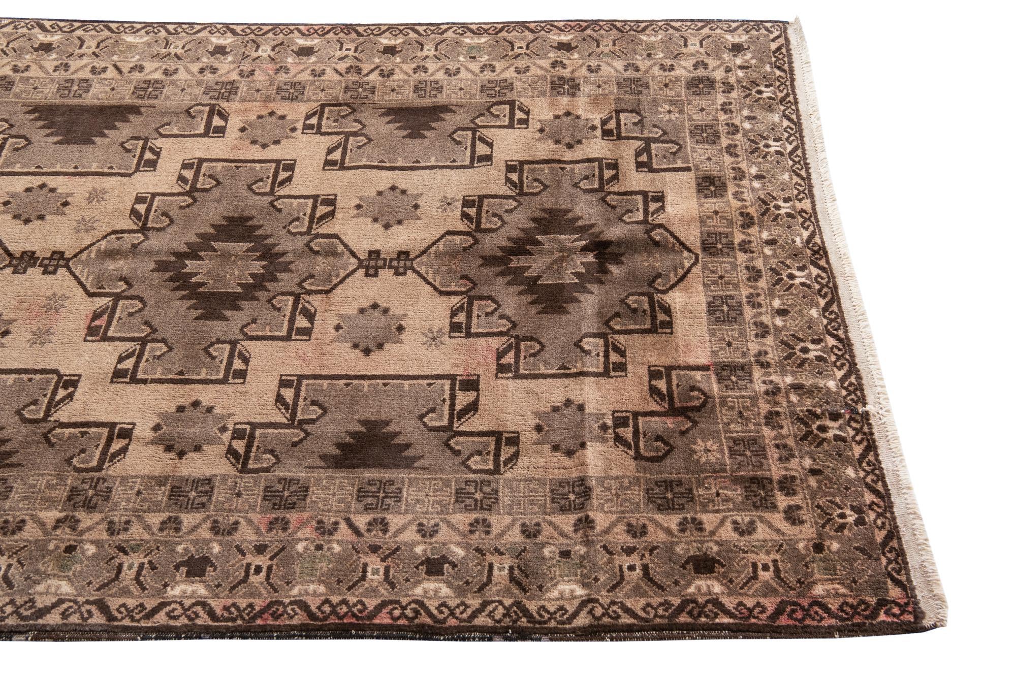 4' x 6' 4 Hand Knotted Ultra Vintage Persian Wool Rug