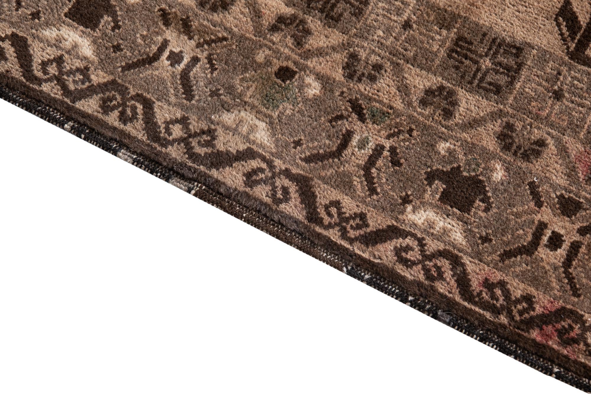 4' x 6' 4 Hand Knotted Ultra Vintage Persian Wool Rug