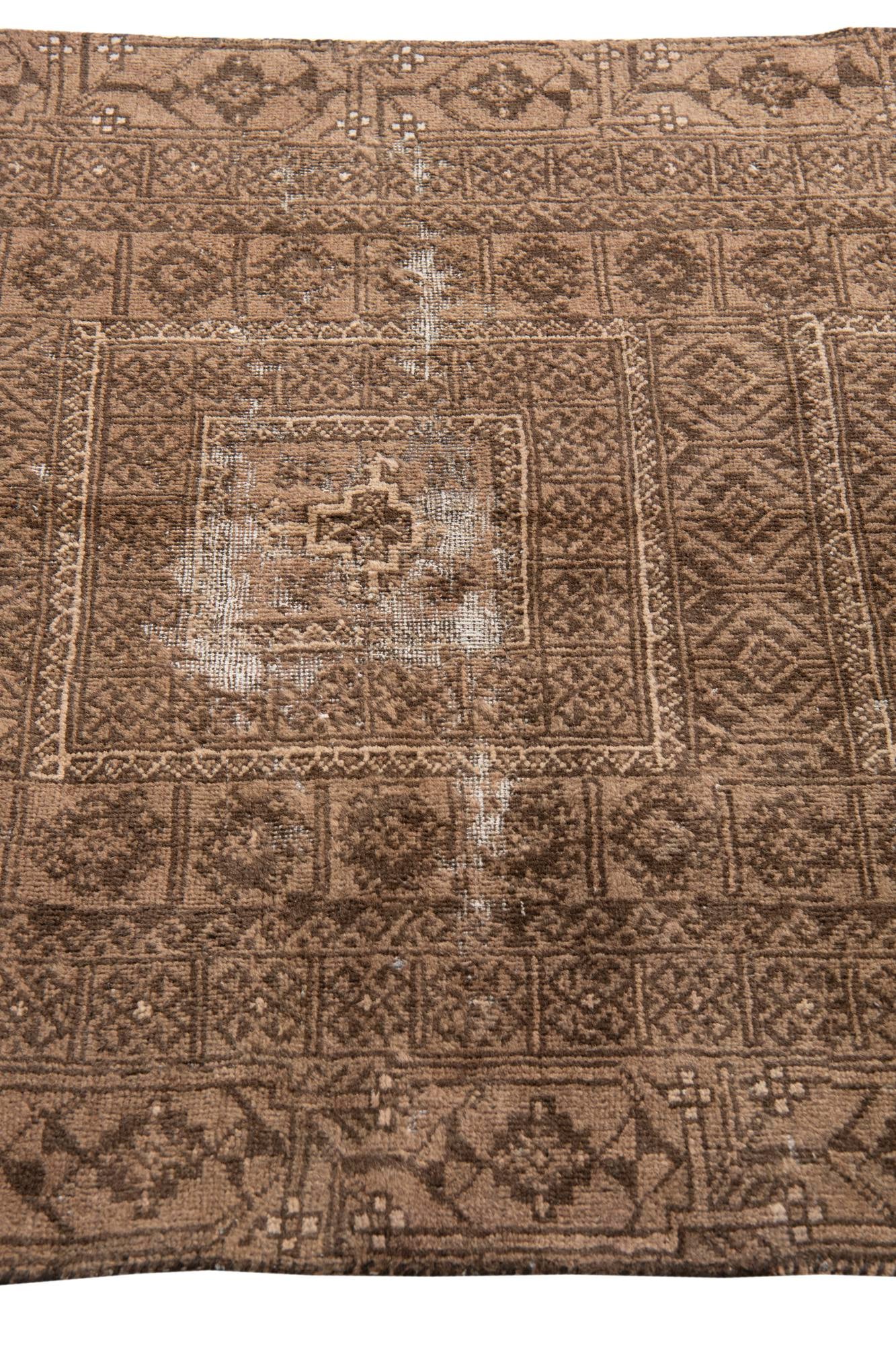 3' 5 x 6' 2 Hand Knotted Ultra Vintage Persian Wool Rug