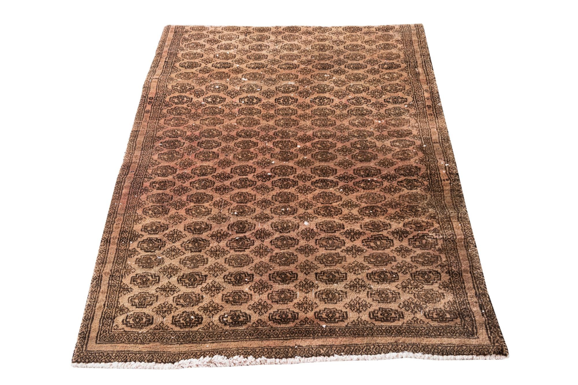3' 2 x 4' 5 Hand Knotted Ultra Vintage Persian Wool Rug