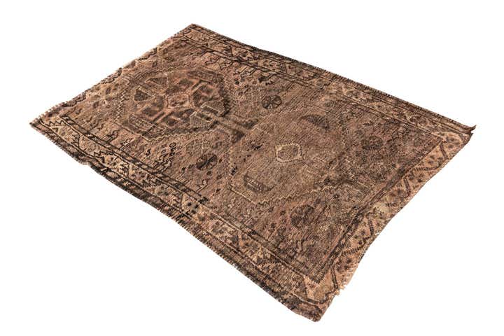 2' 9 x 4' 3 Hand Knotted Ultra Vintage Persian Wool Rug