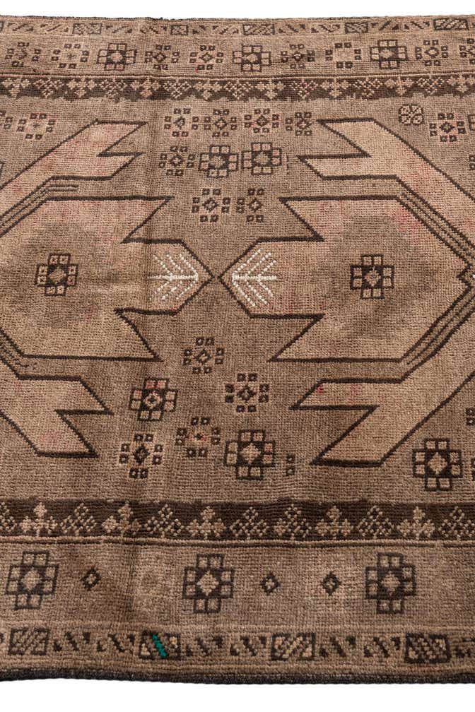 3' 7 x 6' 8 Hand Knotted Ultra Vintage Persian Wool Rug