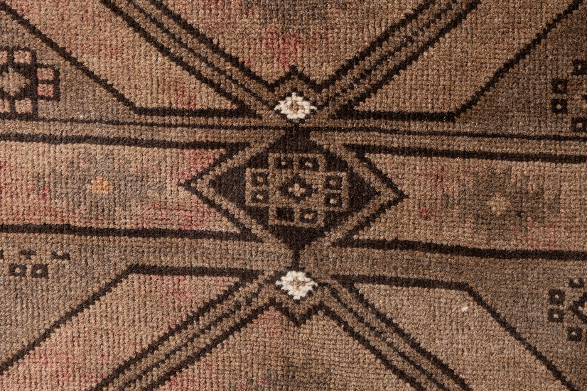 3' 7 x 6' 8 Hand Knotted Ultra Vintage Persian Wool Rug