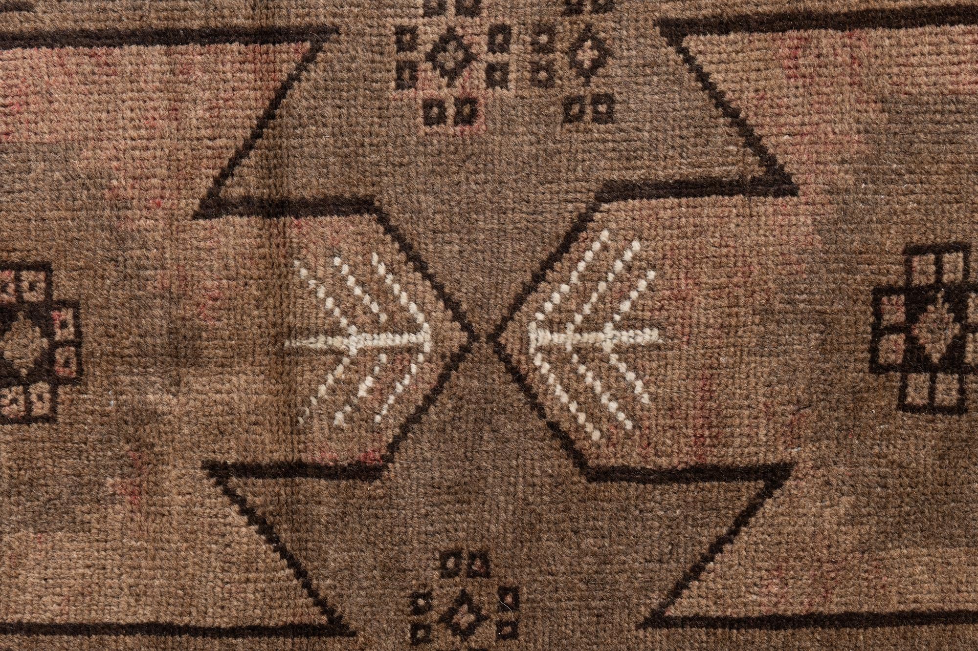 3' 7 x 6' 8 Hand Knotted Ultra Vintage Persian Wool Rug