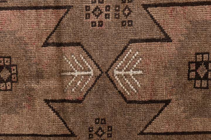 3' 7 x 6' 8 Hand Knotted Ultra Vintage Persian Wool Rug