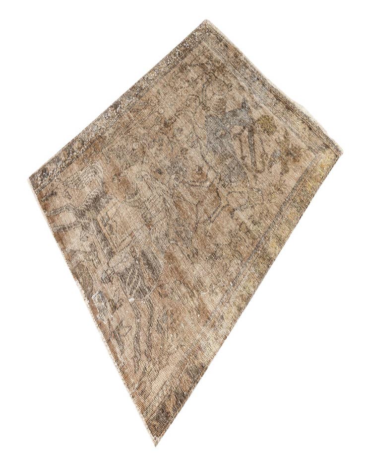 Detail image of 3' 4 x 4' 2 Hand Knotted Ultra Vintage Persian Wool Rug