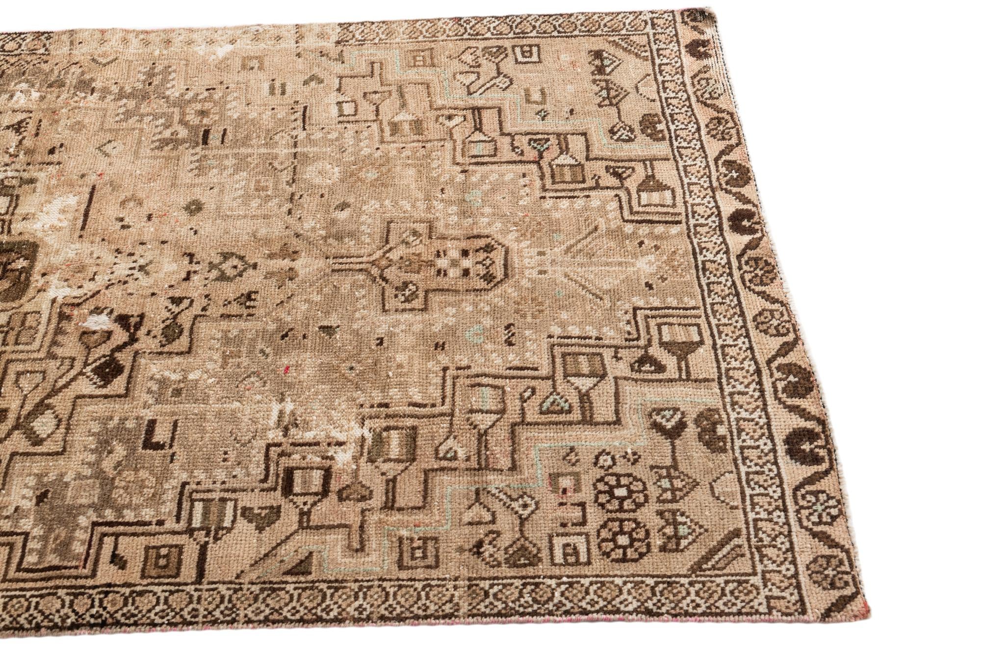 3' 7 x 6' 10 Hand Knotted Ultra Vintage Persian Wool Rug