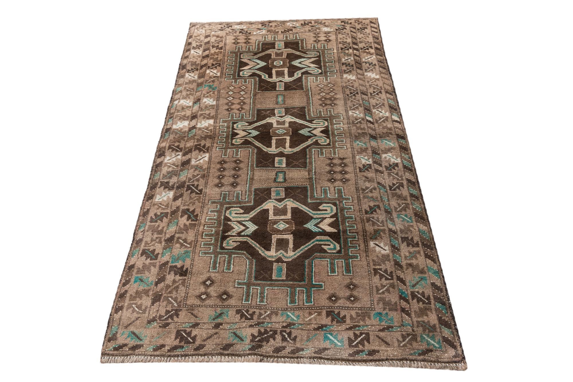 3' 5 x 6' 5 Hand Knotted Ultra Vintage Persian Wool Rug