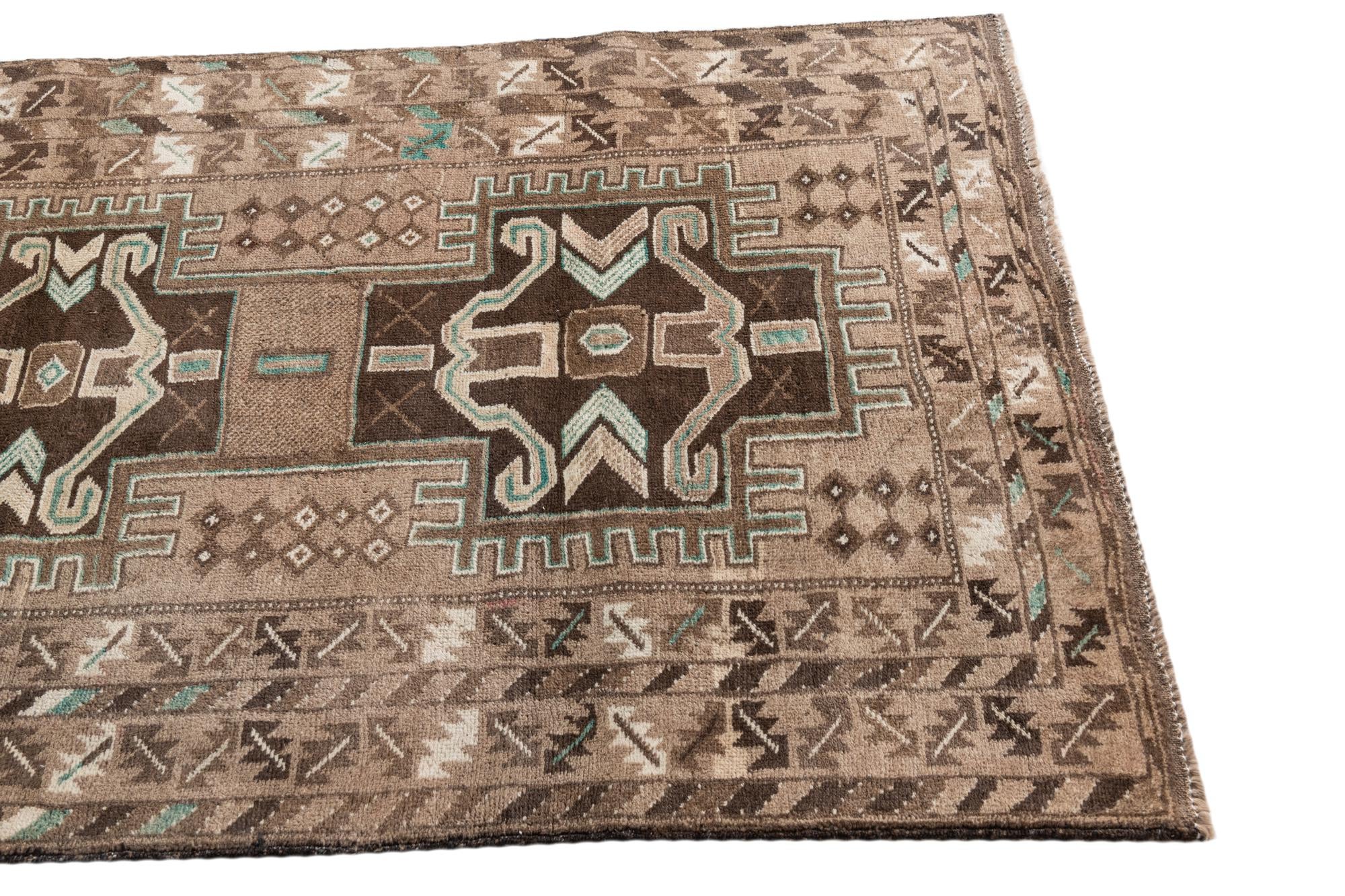 3' 5 x 6' 5 Hand Knotted Ultra Vintage Persian Wool Rug