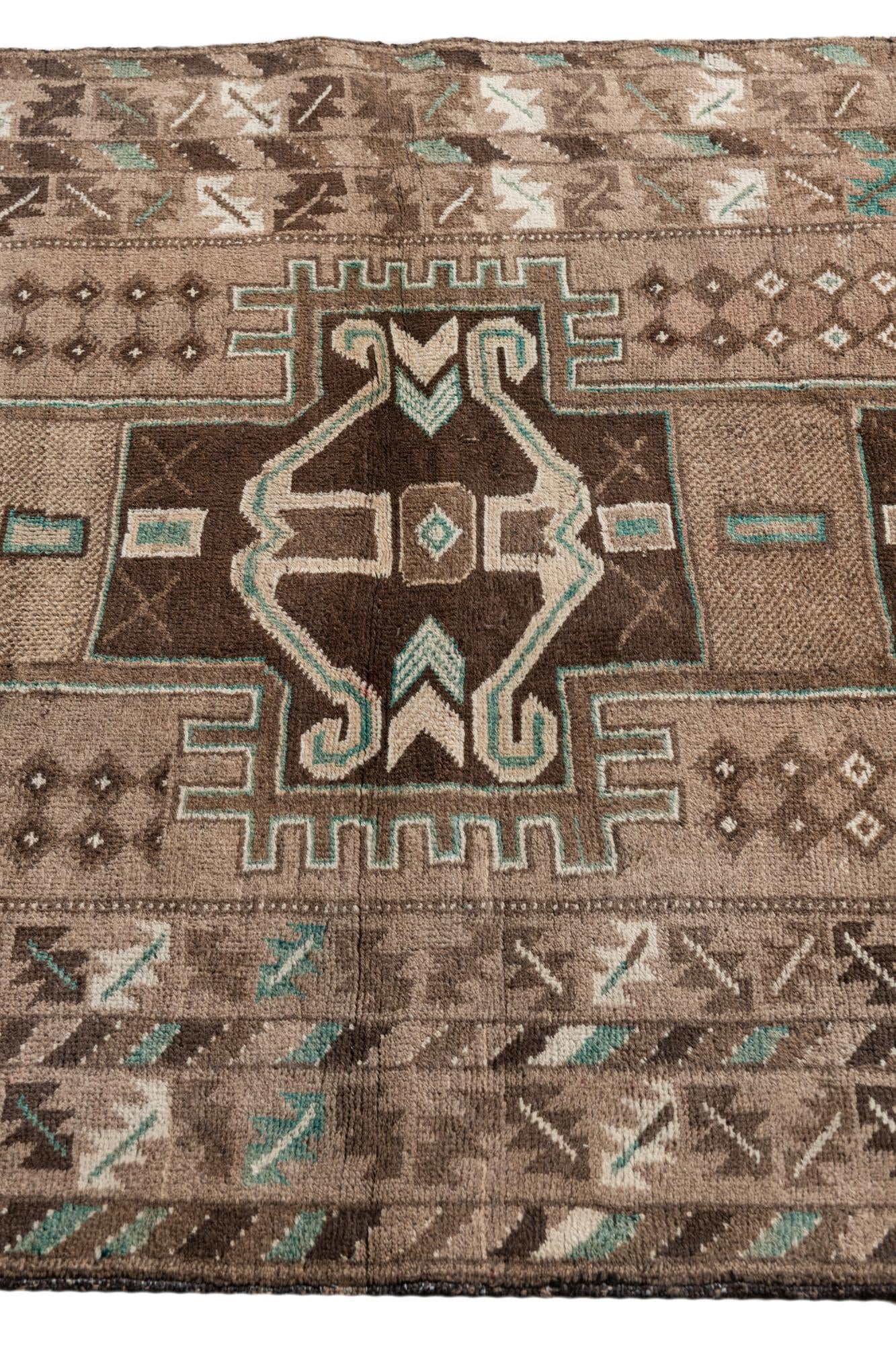 3' 5 x 6' 5 Hand Knotted Ultra Vintage Persian Wool Rug