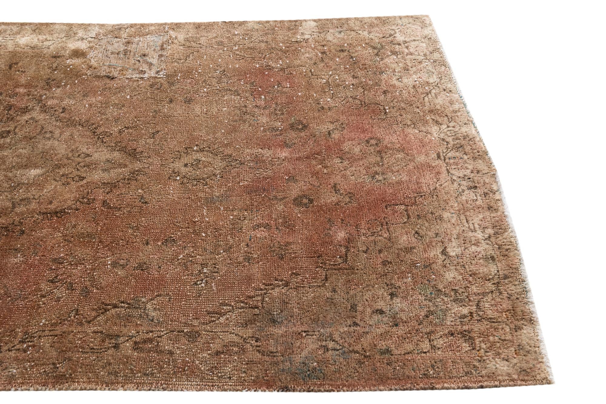 4' 3 x 7' 6 Hand Knotted Ultra Vintage Persian Wool Rug