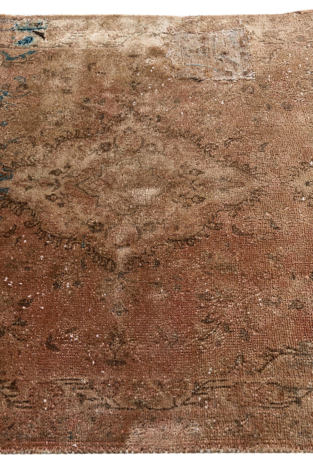 4' 3 x 7' 6 Hand Knotted Ultra Vintage Persian Wool Rug