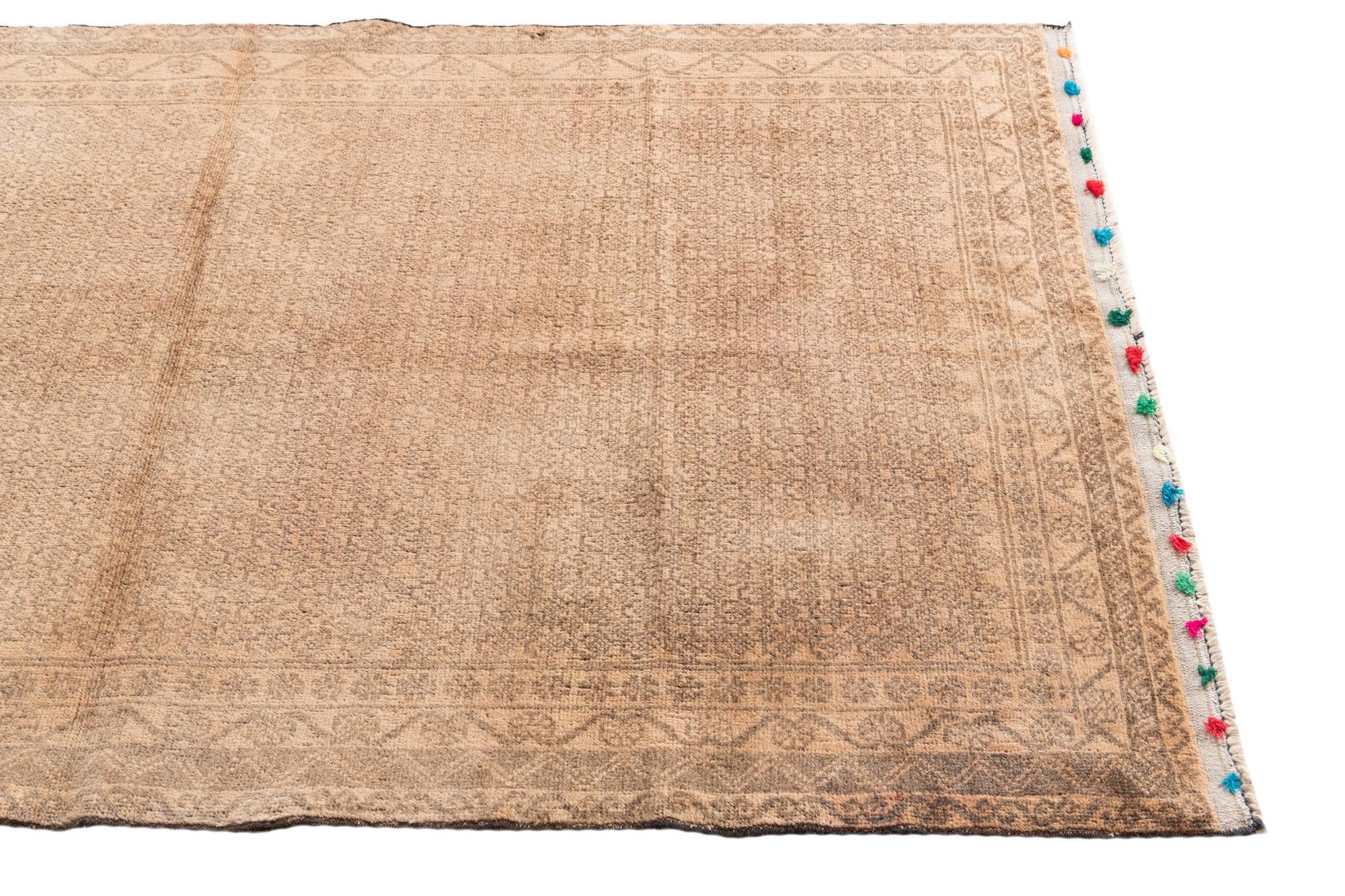 3' 9 x 6' 4 Hand Knotted Ultra Vintage Persian Wool Rug