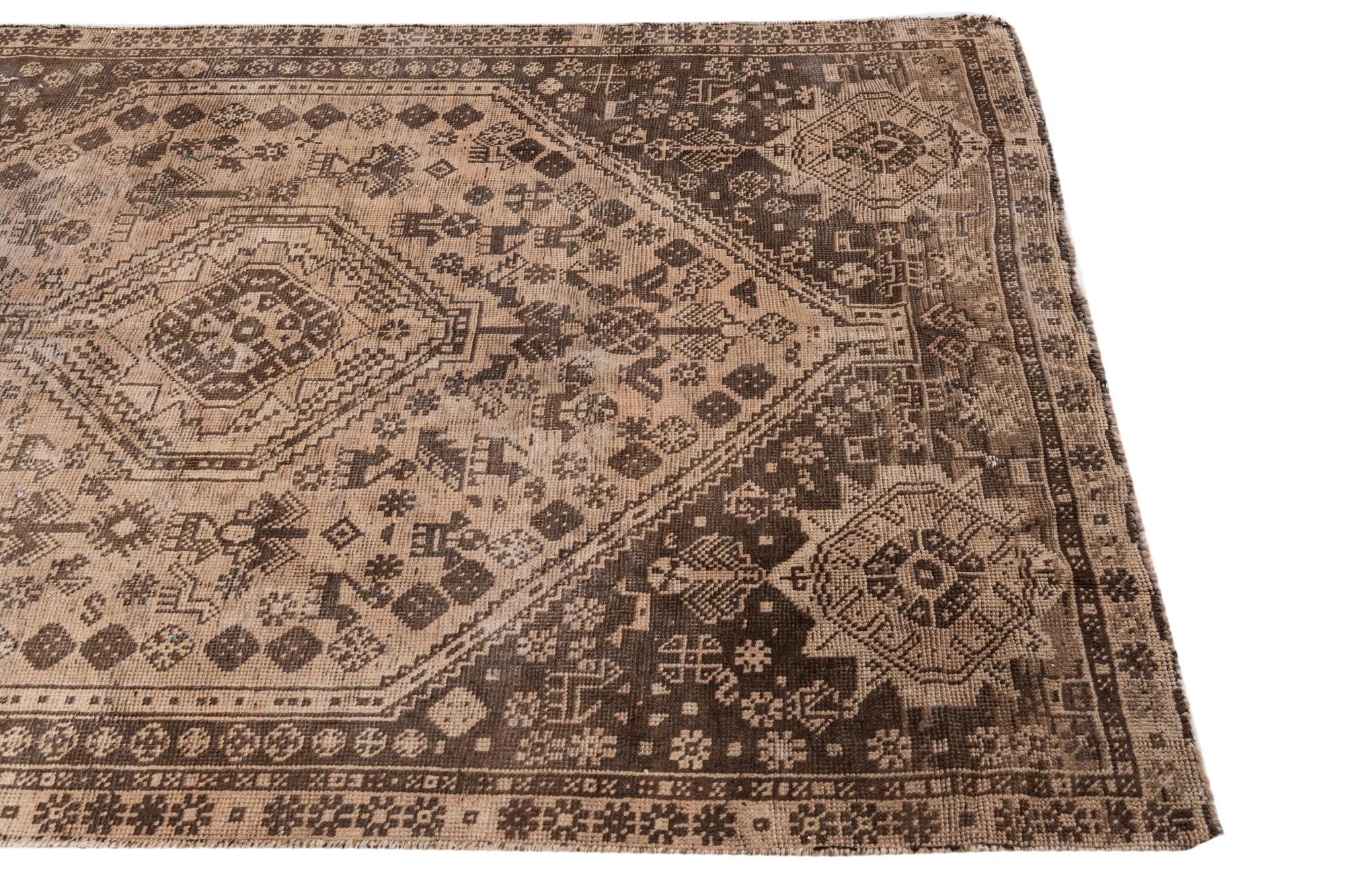 4' 4 x 6' 3 Hand Knotted Ultra Vintage Persian Wool Rug