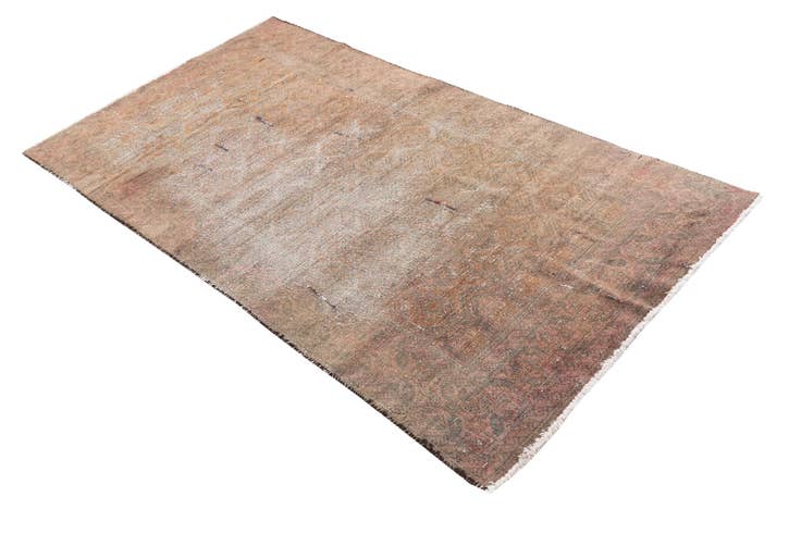 Detail image of 3' 4 x 6' 2 Hand Knotted Ultra Vintage Persian Wool Rug