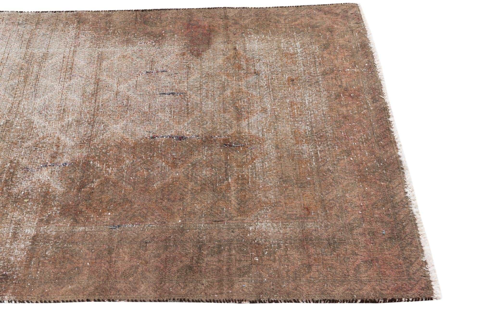 3' 4 x 6' 2 Hand Knotted Ultra Vintage Persian Wool Rug
