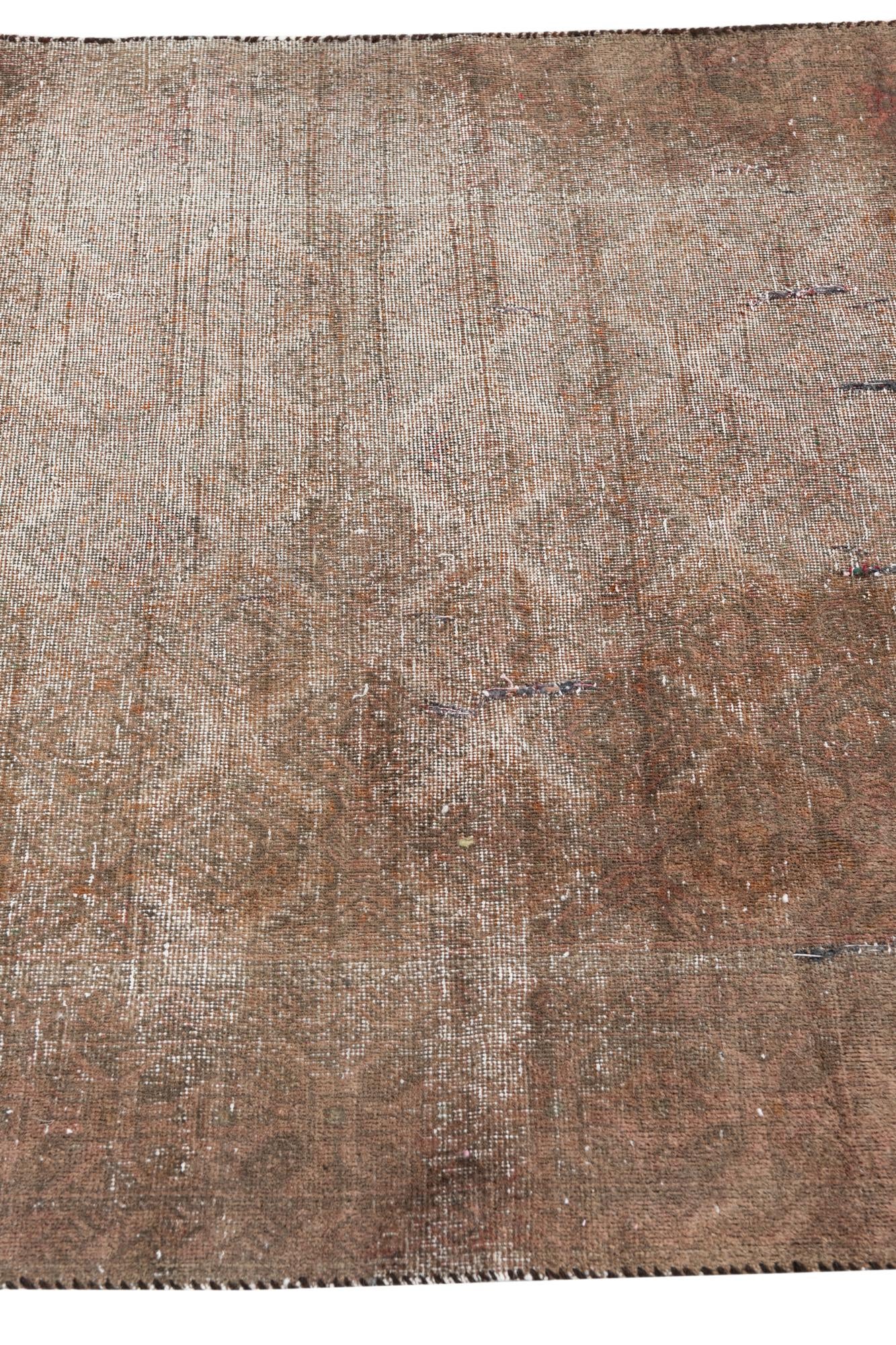 3' 4 x 6' 2 Hand Knotted Ultra Vintage Persian Wool Rug