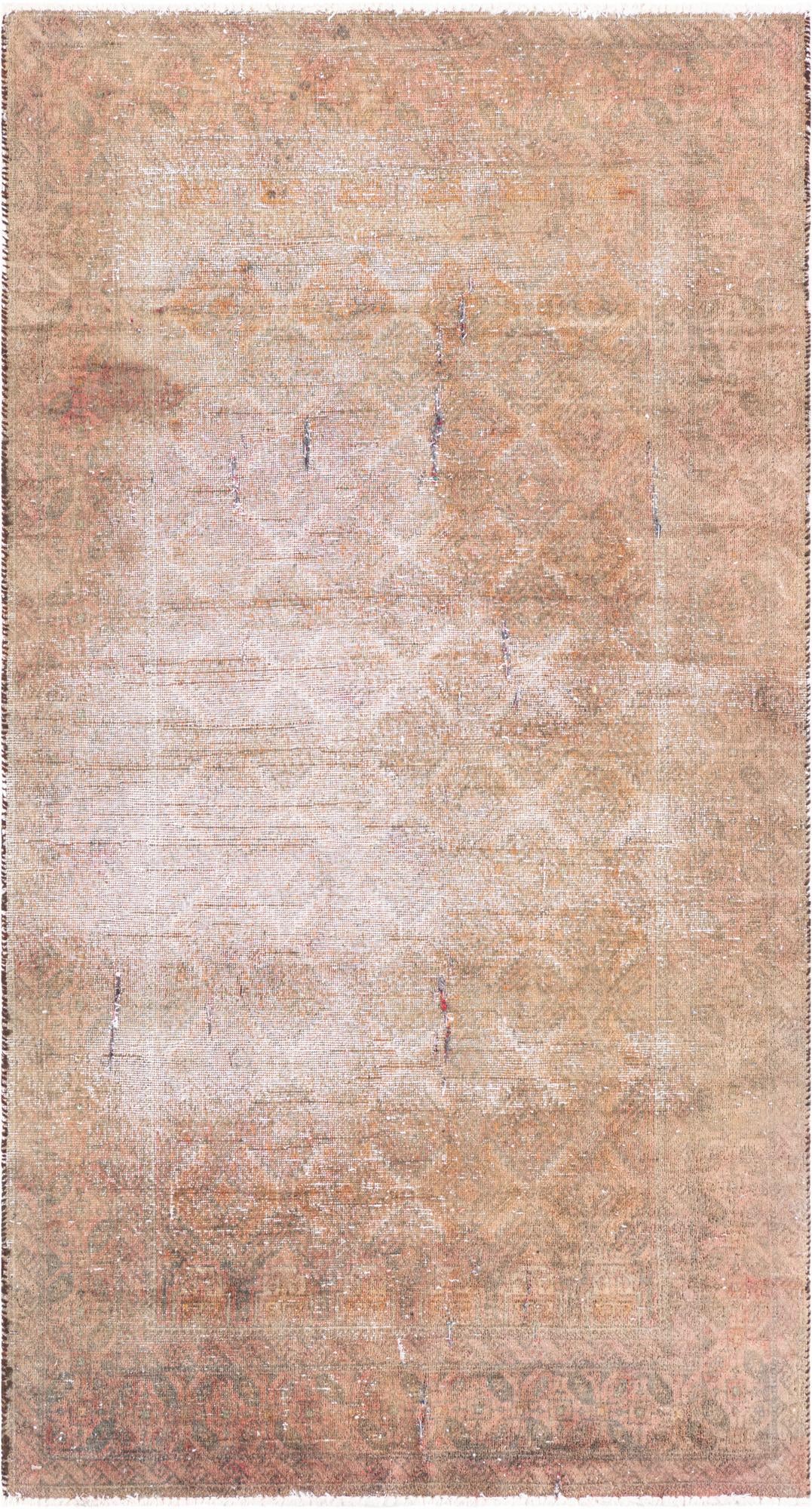 3' 4 x 6' 2 Hand Knotted Ultra Vintage Persian Wool Rug